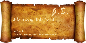 Jászay Dávid névjegykártya