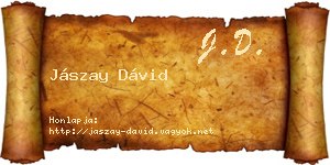 Jászay Dávid névjegykártya